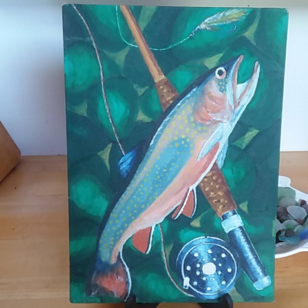 💥SOLD💥TROUT original art work - Picture 3 of 13